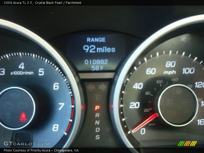 Crystal Black Pearl / Parchment 2009 Acura TL 3.5