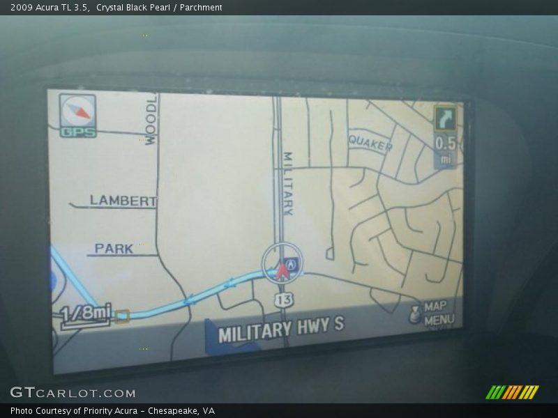 Crystal Black Pearl / Parchment 2009 Acura TL 3.5