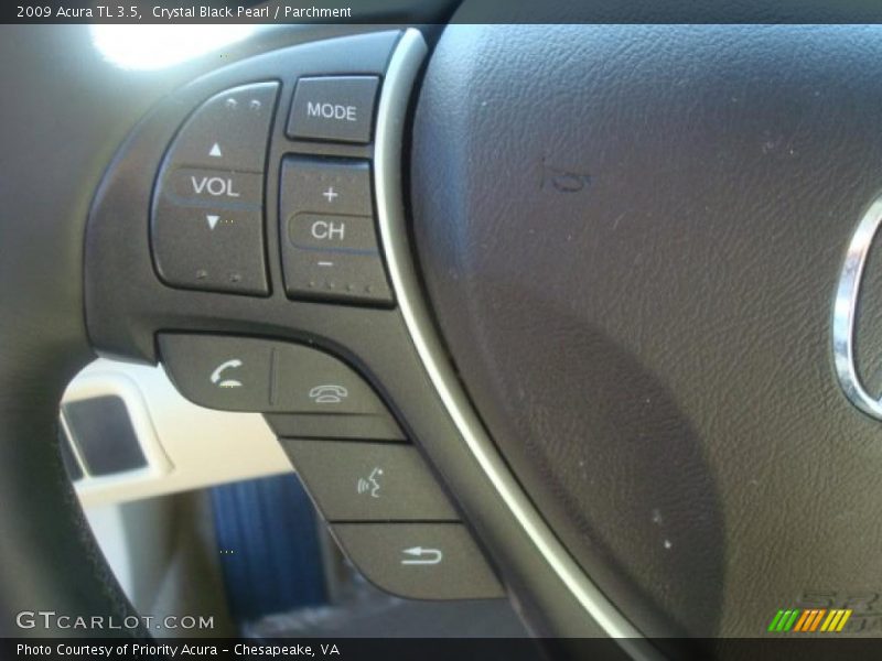 Crystal Black Pearl / Parchment 2009 Acura TL 3.5
