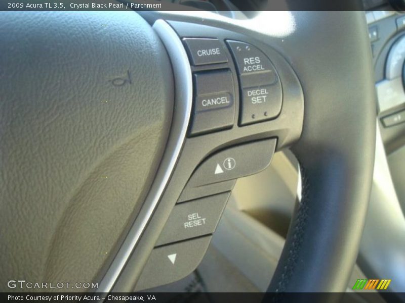 Crystal Black Pearl / Parchment 2009 Acura TL 3.5