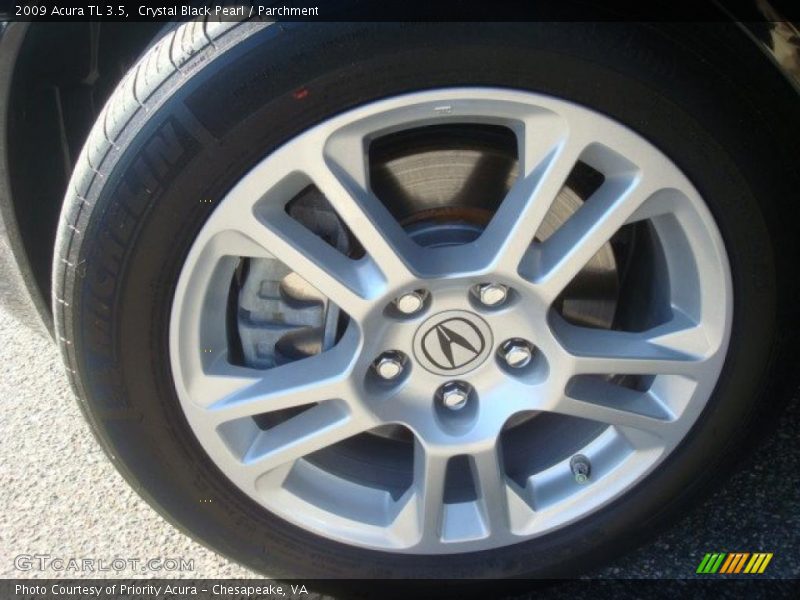 Crystal Black Pearl / Parchment 2009 Acura TL 3.5