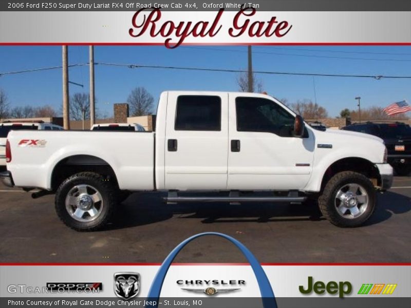 Oxford White / Tan 2006 Ford F250 Super Duty Lariat FX4 Off Road Crew Cab 4x4