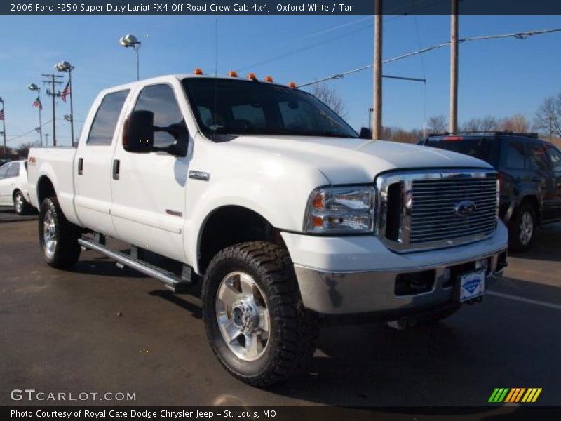 Oxford White / Tan 2006 Ford F250 Super Duty Lariat FX4 Off Road Crew Cab 4x4