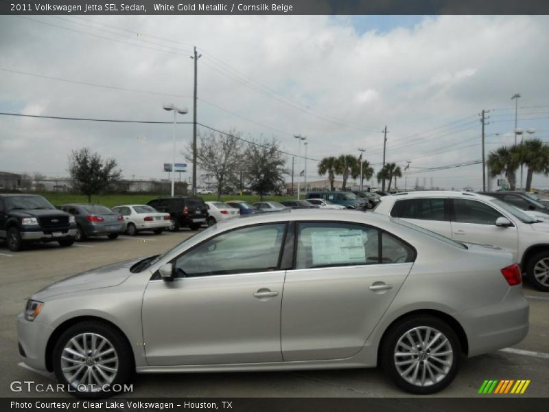 White Gold Metallic / Cornsilk Beige 2011 Volkswagen Jetta SEL Sedan