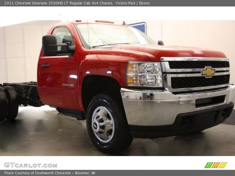 Victory Red / Ebony 2011 Chevrolet Silverado 3500HD LT Regular Cab 4x4 Chassis