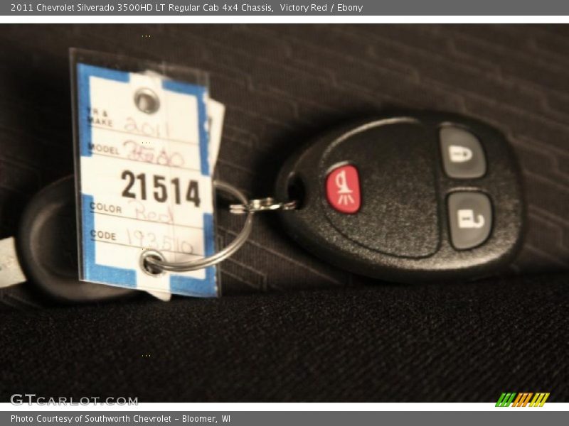 Victory Red / Ebony 2011 Chevrolet Silverado 3500HD LT Regular Cab 4x4 Chassis