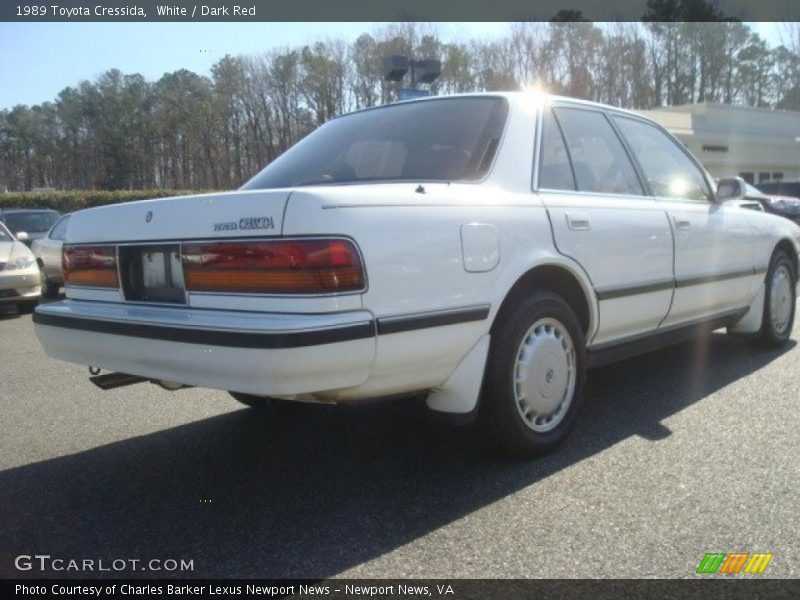 White / Dark Red 1989 Toyota Cressida