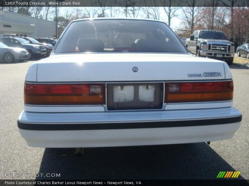 White / Dark Red 1989 Toyota Cressida