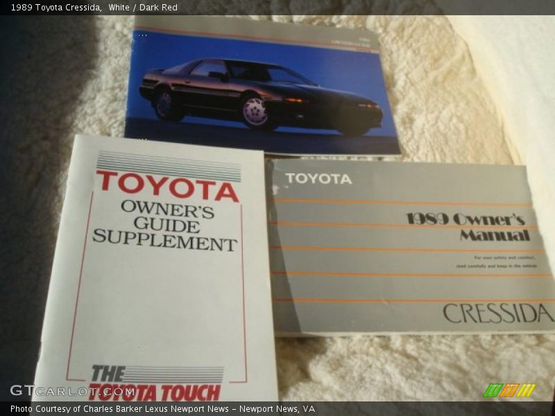 White / Dark Red 1989 Toyota Cressida