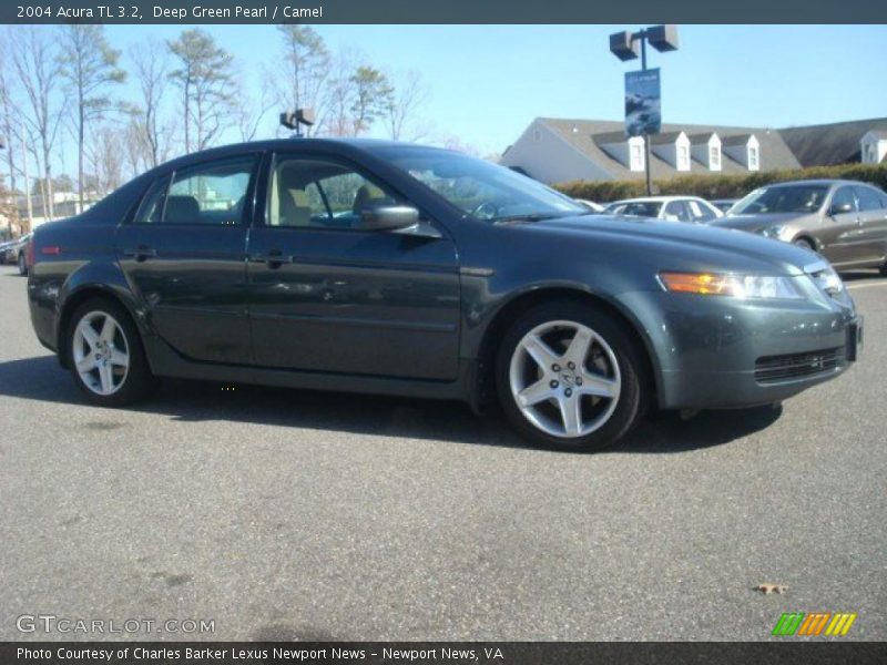 Deep Green Pearl / Camel 2004 Acura TL 3.2