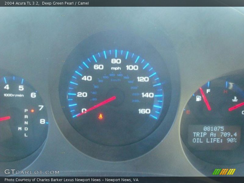 Deep Green Pearl / Camel 2004 Acura TL 3.2