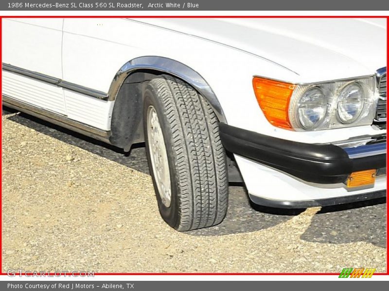 Arctic White / Blue 1986 Mercedes-Benz SL Class 560 SL Roadster