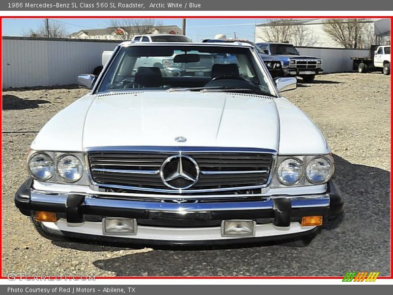 Arctic White / Blue 1986 Mercedes-Benz SL Class 560 SL Roadster