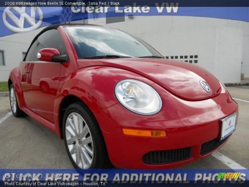 Salsa Red / Black 2008 Volkswagen New Beetle SE Convertible