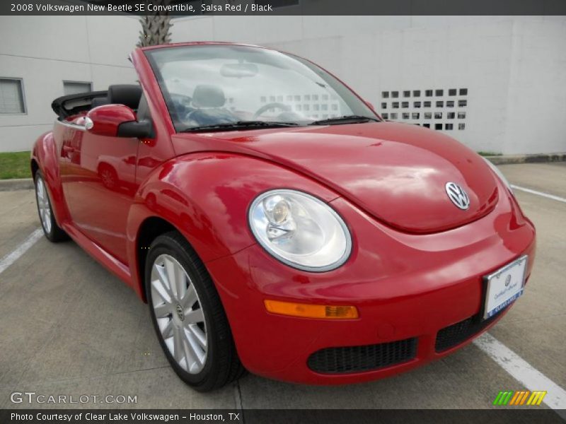 Salsa Red / Black 2008 Volkswagen New Beetle SE Convertible