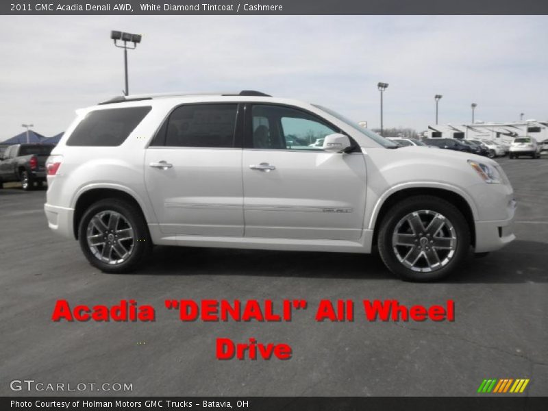 White Diamond Tintcoat / Cashmere 2011 GMC Acadia Denali AWD