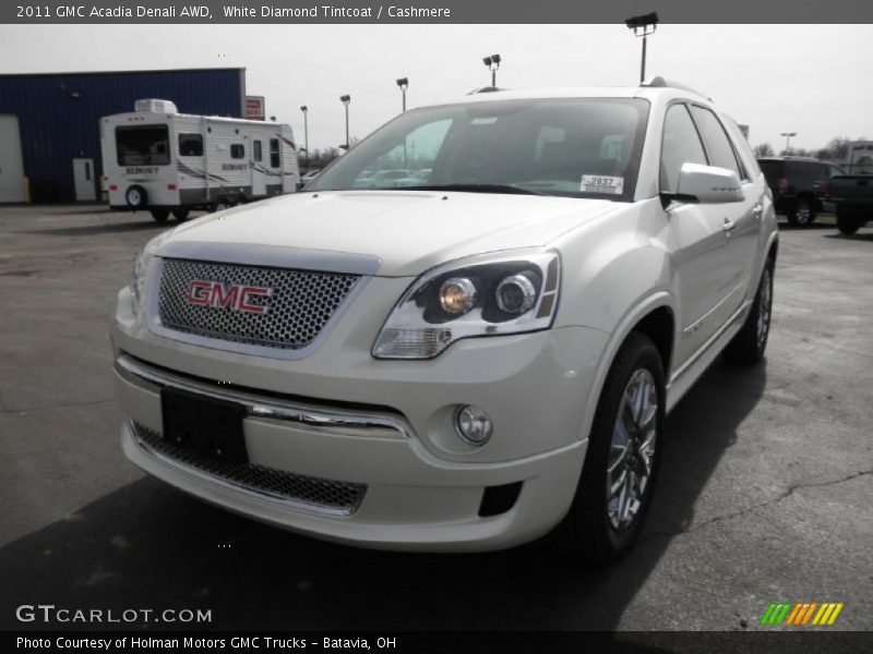 White Diamond Tintcoat / Cashmere 2011 GMC Acadia Denali AWD