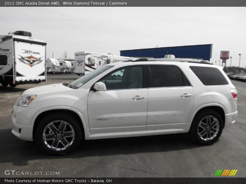 White Diamond Tintcoat / Cashmere 2011 GMC Acadia Denali AWD