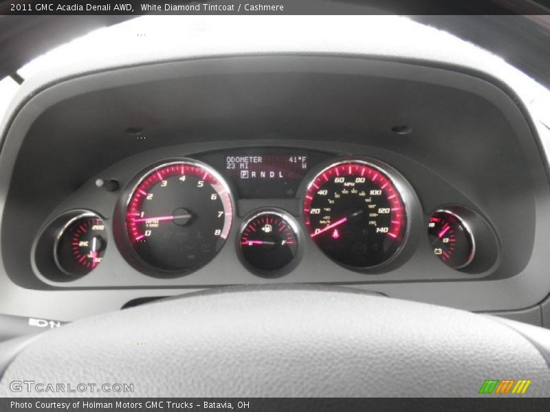 White Diamond Tintcoat / Cashmere 2011 GMC Acadia Denali AWD