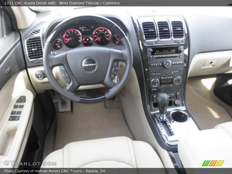 White Diamond Tintcoat / Cashmere 2011 GMC Acadia Denali AWD