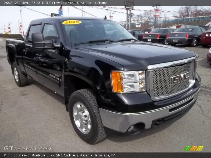 Onyx Black / Ebony 2008 GMC Sierra 2500HD SLT Crew Cab 4x4