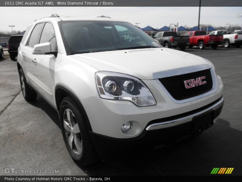 White Diamond Tintcoat / Ebony 2011 GMC Acadia SLT AWD
