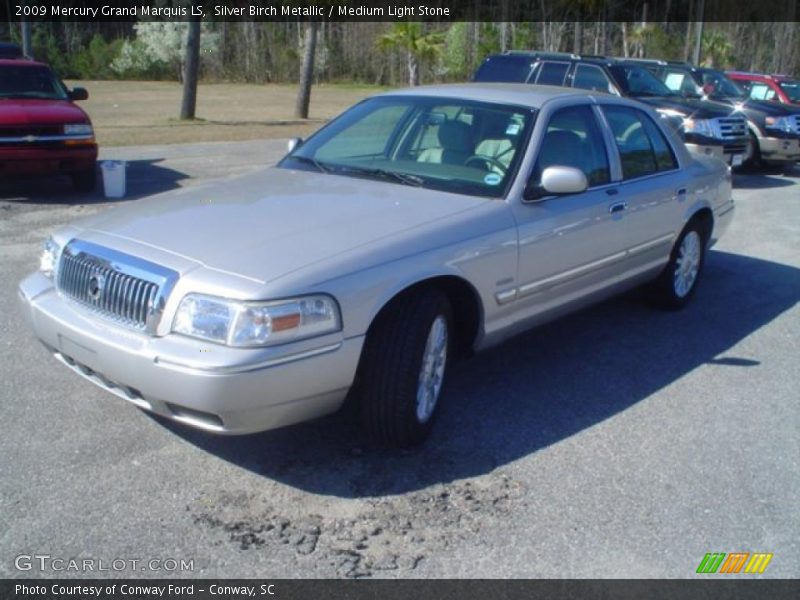 Silver Birch Metallic / Medium Light Stone 2009 Mercury Grand Marquis LS