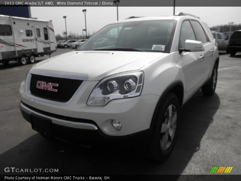 White Diamond Tintcoat / Ebony 2011 GMC Acadia SLT AWD