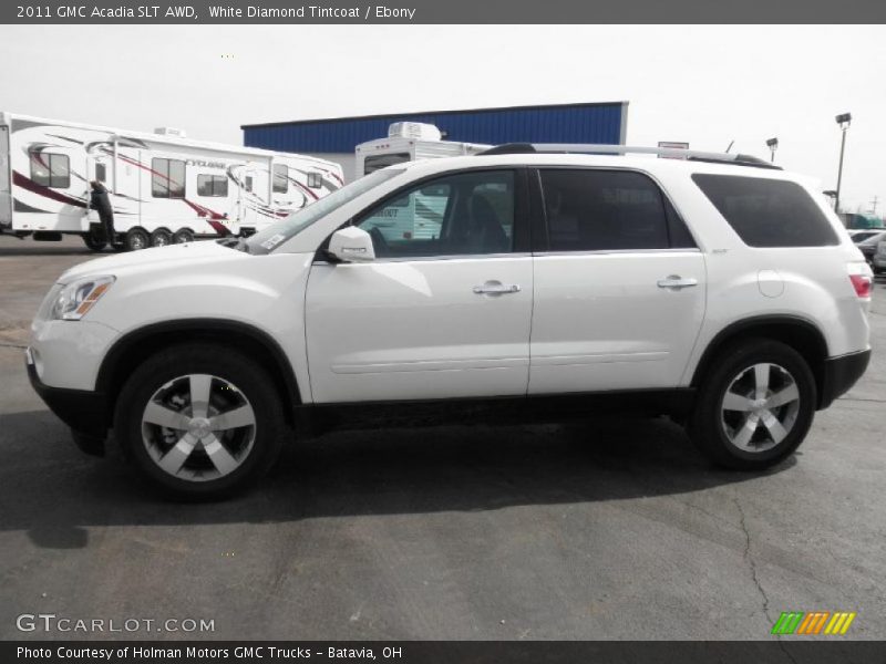 White Diamond Tintcoat / Ebony 2011 GMC Acadia SLT AWD