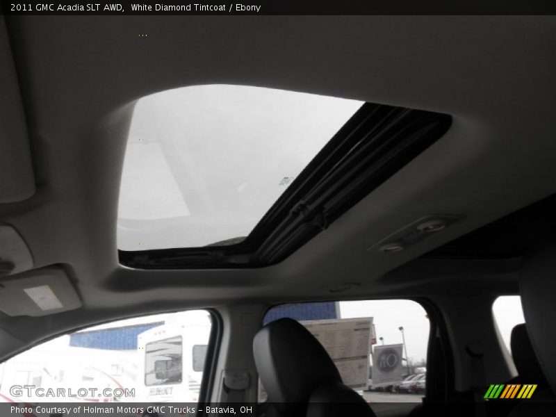 White Diamond Tintcoat / Ebony 2011 GMC Acadia SLT AWD