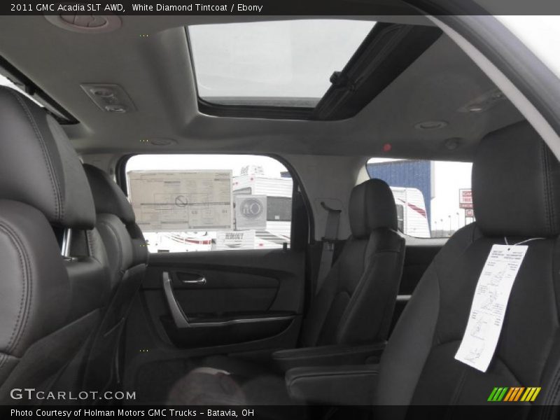 White Diamond Tintcoat / Ebony 2011 GMC Acadia SLT AWD