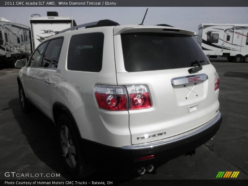 White Diamond Tintcoat / Ebony 2011 GMC Acadia SLT AWD