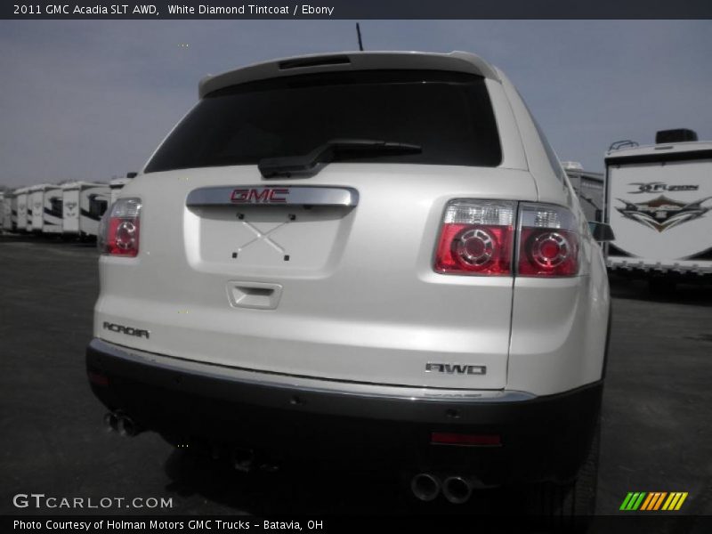 White Diamond Tintcoat / Ebony 2011 GMC Acadia SLT AWD