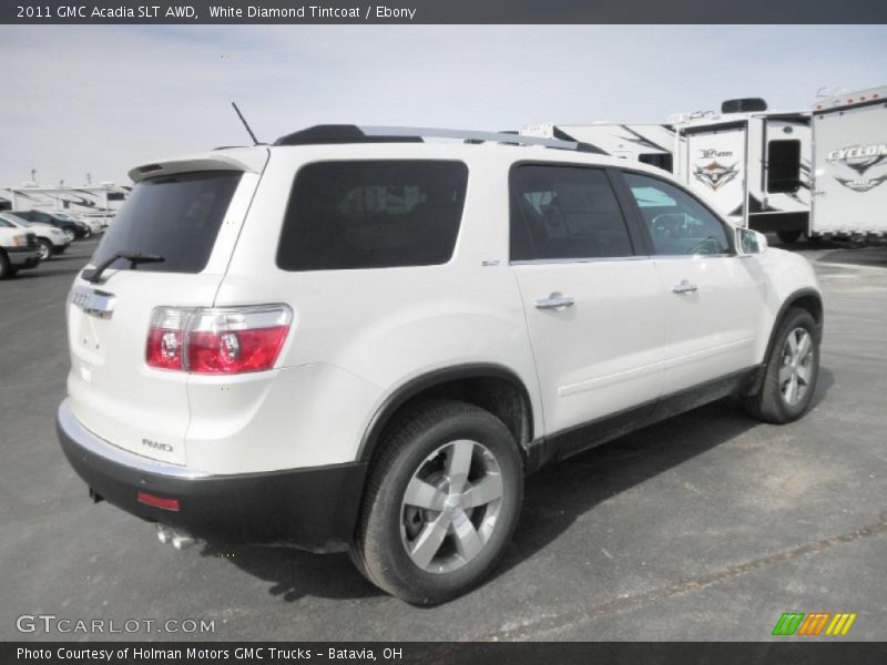 White Diamond Tintcoat / Ebony 2011 GMC Acadia SLT AWD