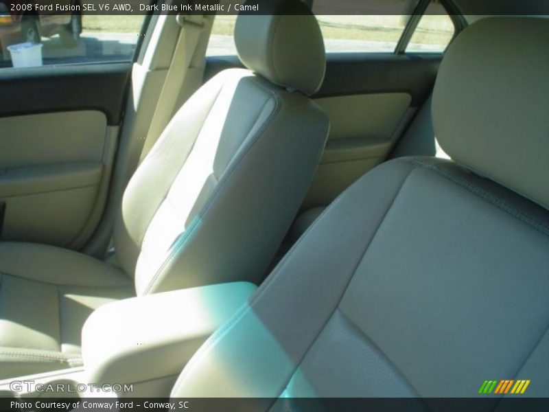 Dark Blue Ink Metallic / Camel 2008 Ford Fusion SEL V6 AWD