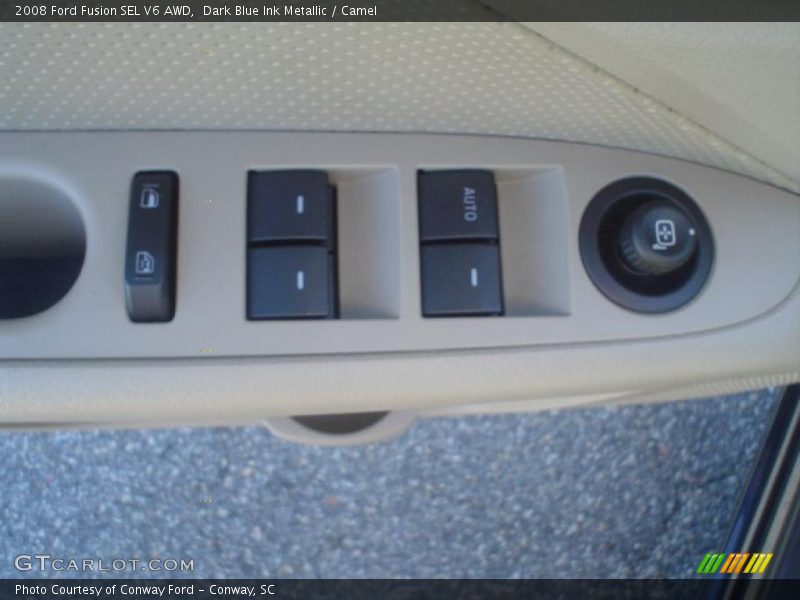Dark Blue Ink Metallic / Camel 2008 Ford Fusion SEL V6 AWD