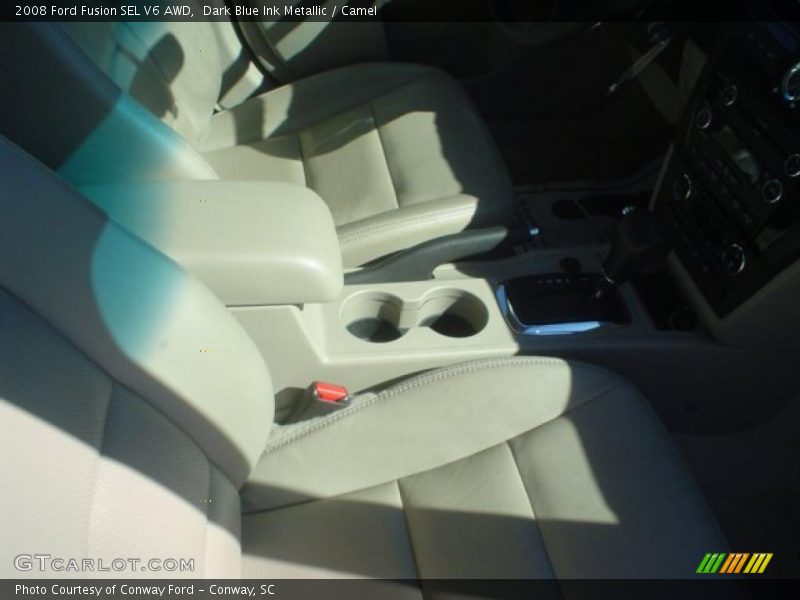 Dark Blue Ink Metallic / Camel 2008 Ford Fusion SEL V6 AWD