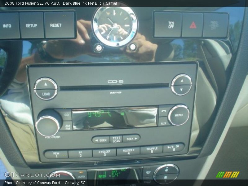 Dark Blue Ink Metallic / Camel 2008 Ford Fusion SEL V6 AWD