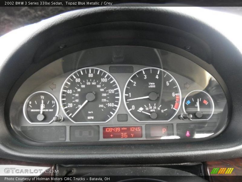  2002 3 Series 330xi Sedan 330xi Sedan Gauges