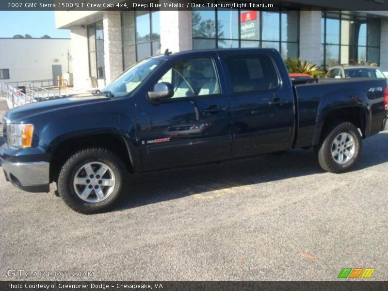 Deep Blue Metallic / Dark Titanium/Light Titanium 2007 GMC Sierra 1500 SLT Crew Cab 4x4