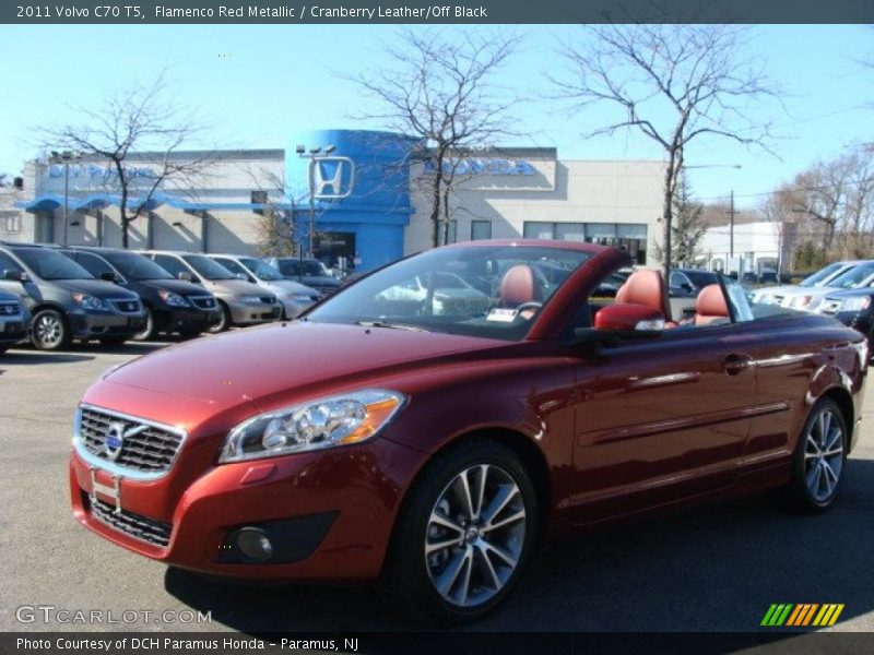 Flamenco Red Metallic / Cranberry Leather/Off Black 2011 Volvo C70 T5