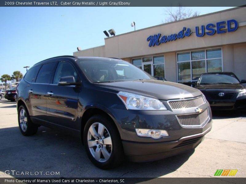 Cyber Gray Metallic / Light Gray/Ebony 2009 Chevrolet Traverse LTZ