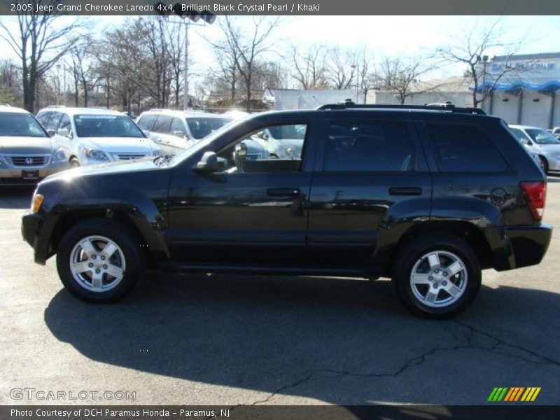 Brilliant Black Crystal Pearl / Khaki 2005 Jeep Grand Cherokee Laredo 4x4