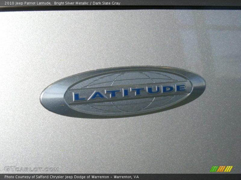 Bright Silver Metallic / Dark Slate Gray 2010 Jeep Patriot Latitude