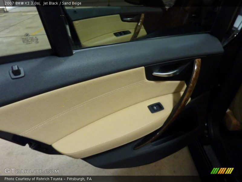 Jet Black / Sand Beige 2007 BMW X3 3.0si