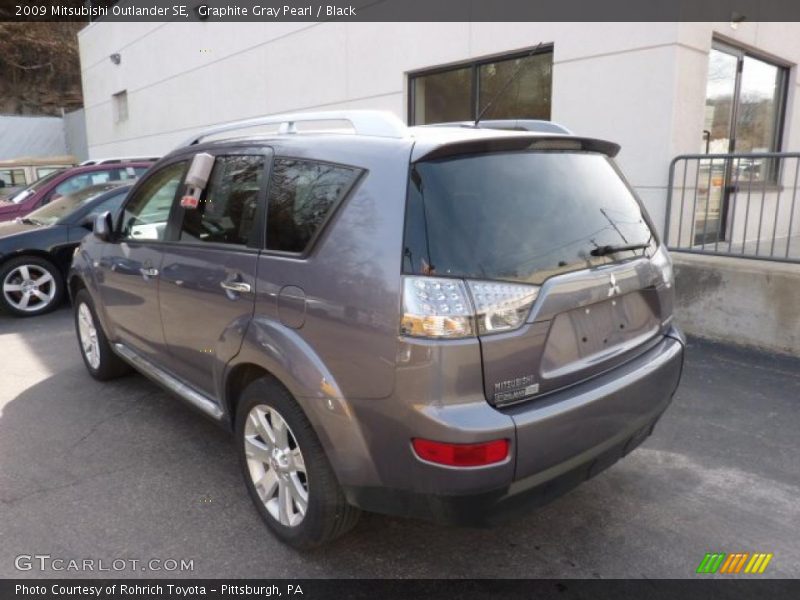 Graphite Gray Pearl / Black 2009 Mitsubishi Outlander SE