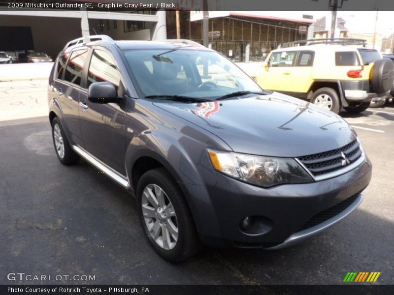 Graphite Gray Pearl / Black 2009 Mitsubishi Outlander SE