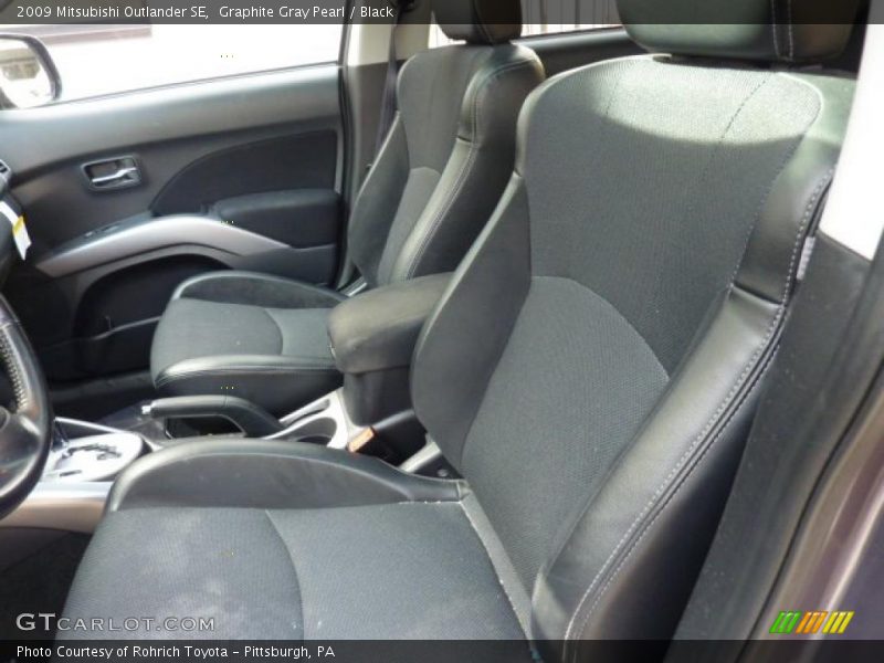 Graphite Gray Pearl / Black 2009 Mitsubishi Outlander SE