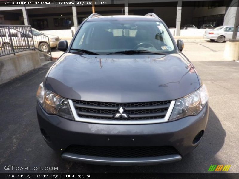 Graphite Gray Pearl / Black 2009 Mitsubishi Outlander SE