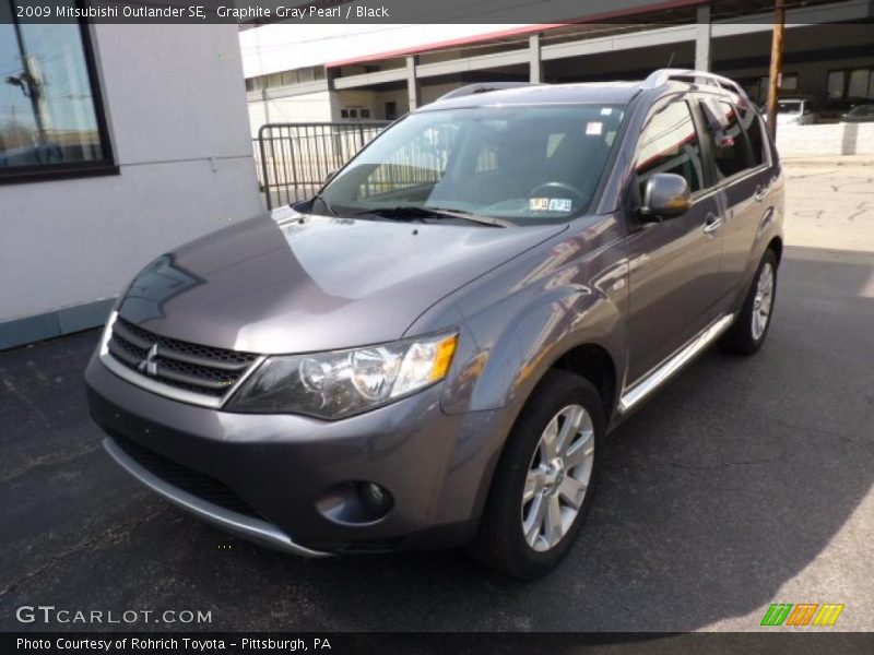 Graphite Gray Pearl / Black 2009 Mitsubishi Outlander SE